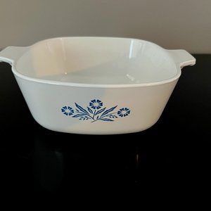 Vintage Blue Corn Flower Corning Ware 6 Cup Baking Dish